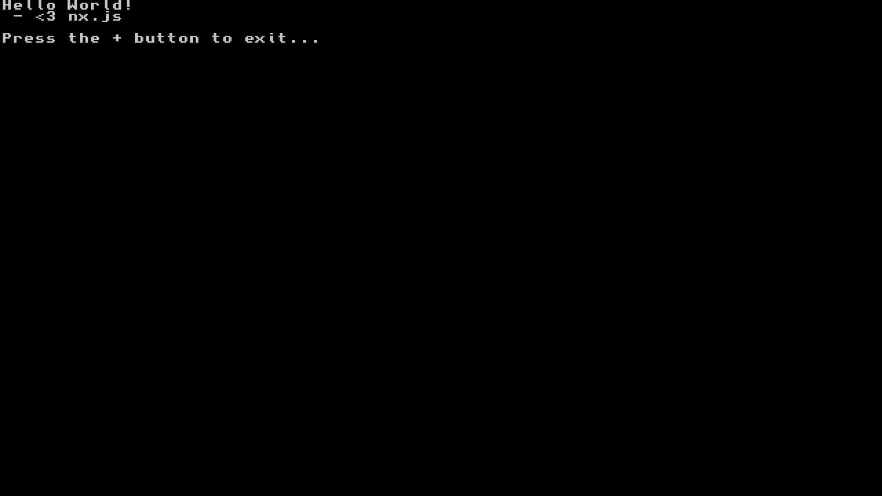 Hello World text displayed in console rendering mode